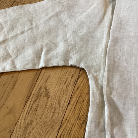 Blu No 9 100% Linen top beige, XS, toggle detail, EUC, classy - Picture 7 of 9